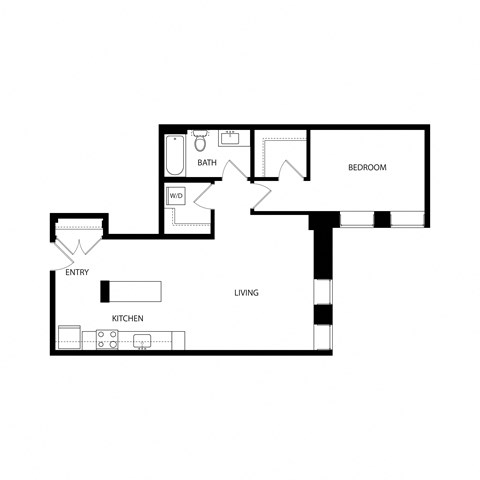 A7 Floorplan at The Residences at Delmar DivINe, Missouri, 63112